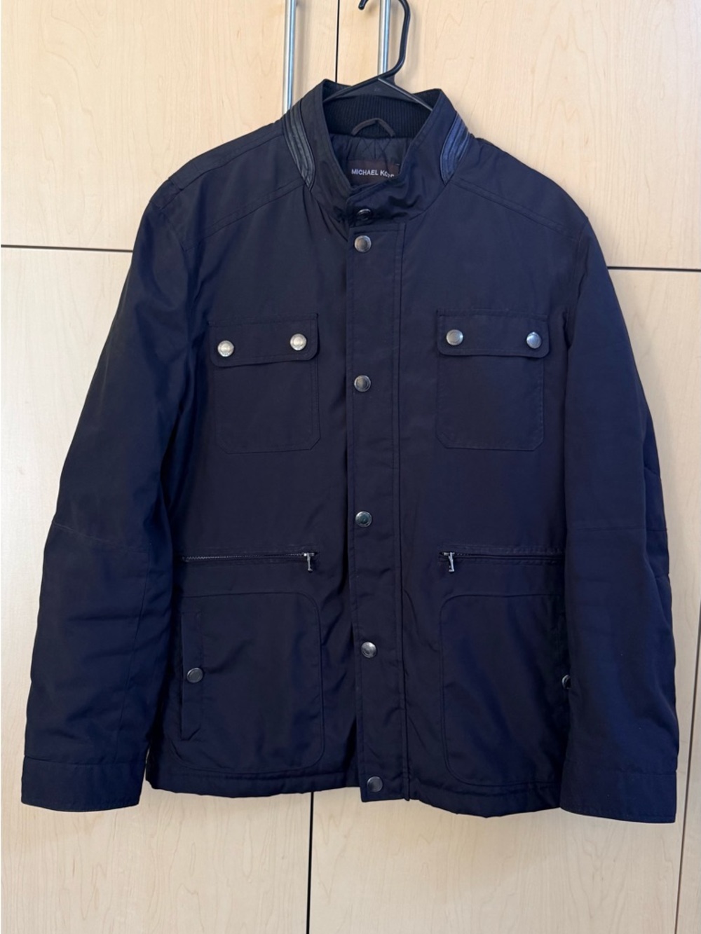 MICHAEL KORS Men's Black Field Jacket with Snap Pockets